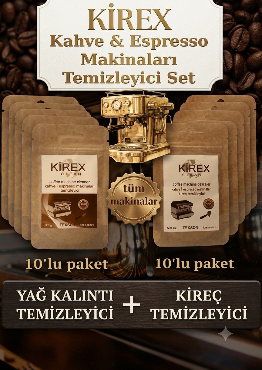 KİREX Clean Kahve Ekipmanı Kireç Çözücü Toz